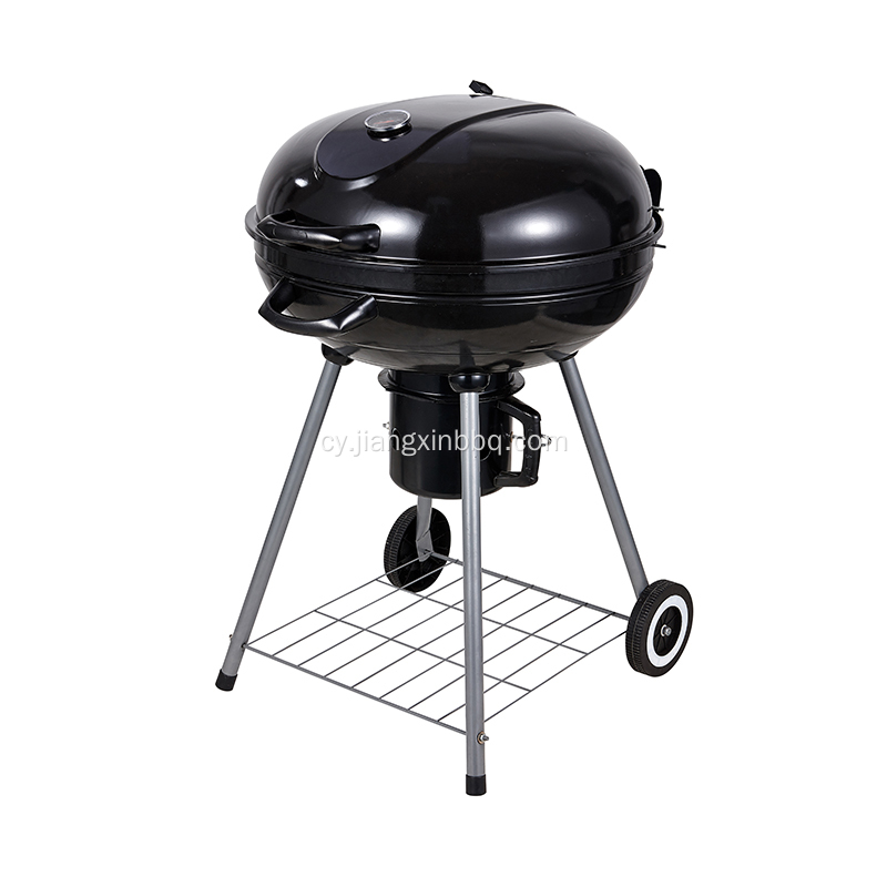 22.5 Golosg Inch Tegell Barbeciw Gril Du