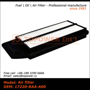 Air filter element assy / air cleaner assy Air filter 17220-RAA-A00