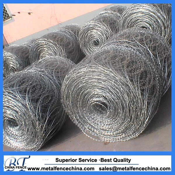 450mm Coil Diameter Concertina Galvanized Razor Barbed Wire