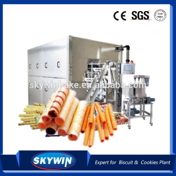 Chocolate Cheese Automatic Biscuit Wafer Stick Making Machine Production Line
