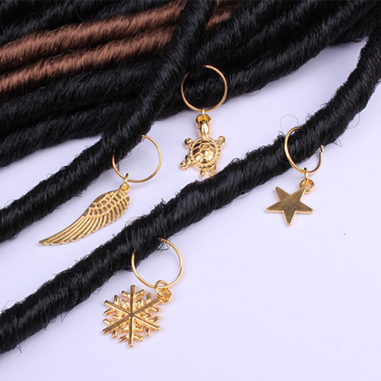 Hair Jewelry Rings Decorations Pendants Aluminum Dreadlocks Beads Metal Cuffs Hair Decorations Rings Accessories