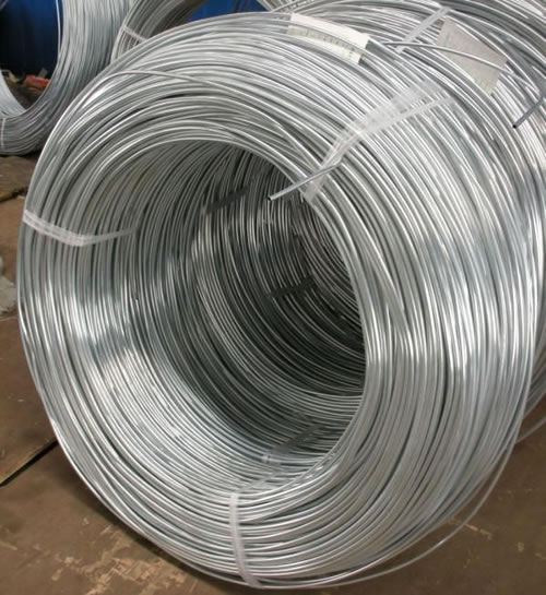 High strength hot dip galvanized wire construction