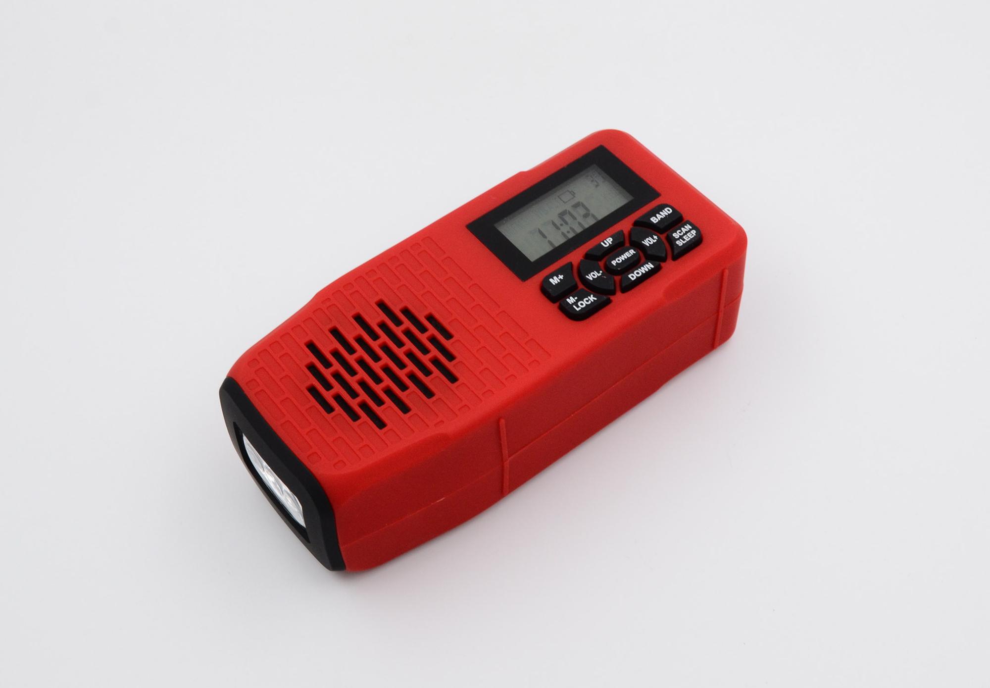 Emergency AM FM NOAA Portable Radio Self Powered Hand Crank Solar Weather Radio with LED Display Screen