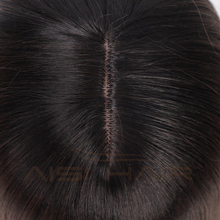 Aisi Hair Top Quality Cheap Long Silky Straight Fiber Wigs High Temperature Synthetic Fiber Wig Ombre Brown Wigs Wiht Bangs