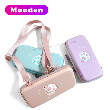 M1 Outdoor Hard Shell Storage Protective Bag - Cute Cat Carry Case for Nintendo Switch Lite