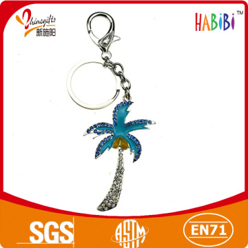 shiny cute metal keychain of tree shape