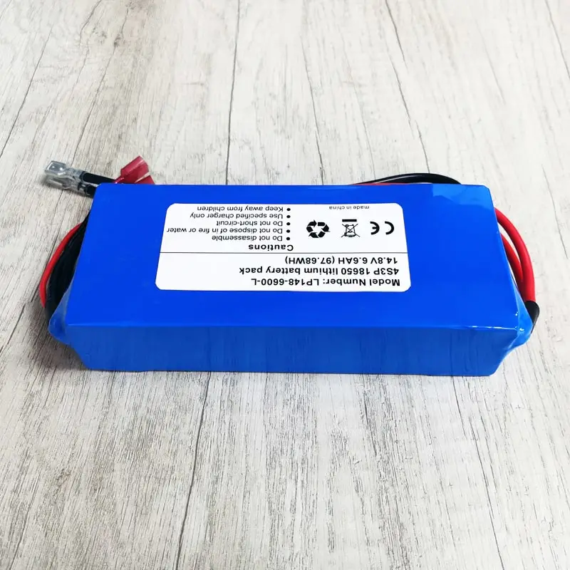 4s3p 12V 14.4V 14.8V 18650 6600mAh/6.6ah High Rate Discharge Rechargeable Lithium Ion Battery Pack with PCM and Connectors