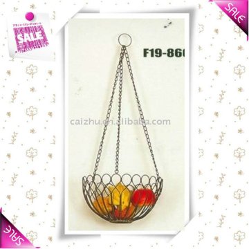 Metal hanging fruit basket