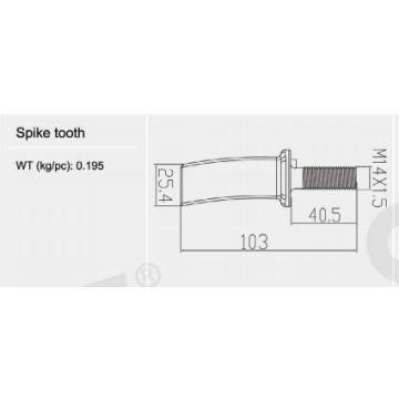 Combinar piezas de la cosechadora forjada trilla de punta dental