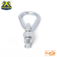 Zinc Plated L Track Double Stud Fitting With Oval Ring