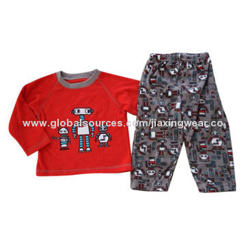 Kids polar fleece pajamas set, OEM orders are welcome