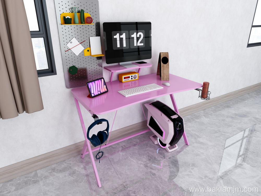 Pink Modern Gaming Desk