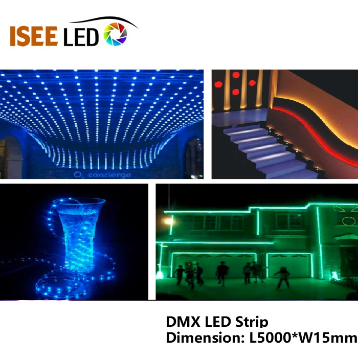 DMX512 RGB 5050 LED شريط شريط الضوء