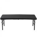 20" x 48" Folding Table Black For Dining