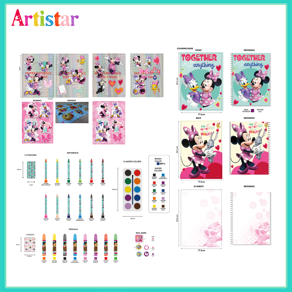 Disney Minnie Carry Paint Set 01