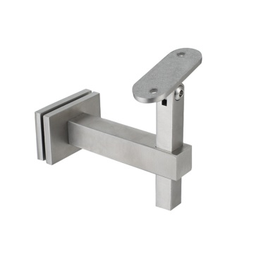 Adjustable square handrail glass mounting bracket with CE