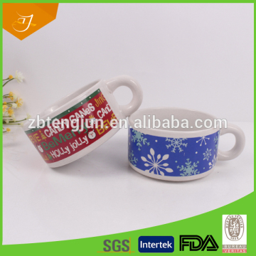 Ceramic Soup Cup With Handle,Painting Ceramic Coffee Mug
