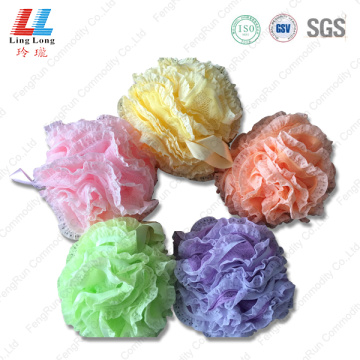 Lace absorbent flower sponge ball