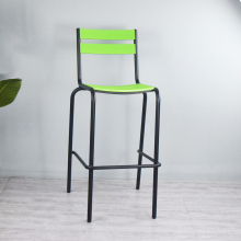 Waterproof Outdoor Bar Stool - Teak Wood Stackable Garden Chair for Restaurants