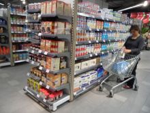 1m Width 0.4m Height 1.5m Length Double-sided Chrome Wire Gondola Oem Shelfing Supermarket