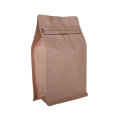 Natural Kraft Box Pocket Pouch Zipper Zipper Coffee Bag