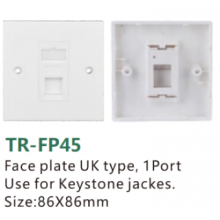 Face Plate UK Type 1 Port for Keystone Jacks