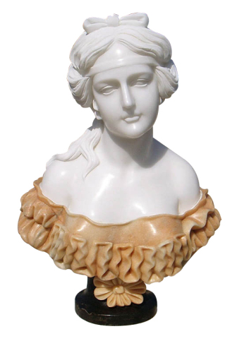 Pietra di marmo scolpito scultura busto