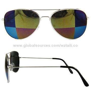 Sunglasses, metal frame and PC lens, CE, FDA, ANSI Z80.3:2001 certified, OEM and ODM orders welcome