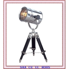 2014 Modern Aluminum and Wood Table Lamp