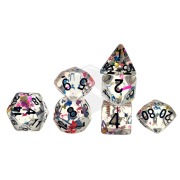 Translucent Multicolor Polyhedral Resin D&D Dice Bulk Wholesale
