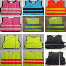 Apparel security waistcoats knitted high visibility hot sale fashion EN1150 reflective color child vest