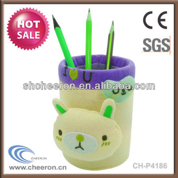 Plush animal pencil holder for kids