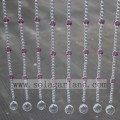 Rideaux de perles de cristal rose clair pour écrans de porte, rideaux de perles de cristal de haute qualité