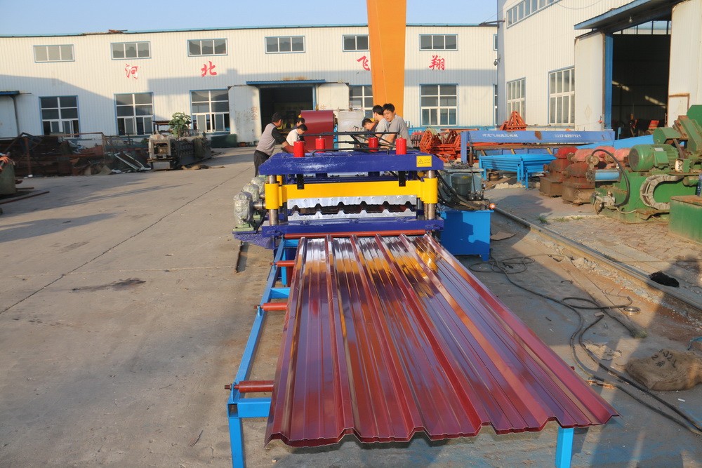 CE certificate FX840 steel glazed cambered tile machine