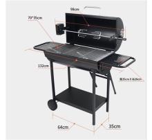 Offset Smoker stainless steel bbq grill charcoal