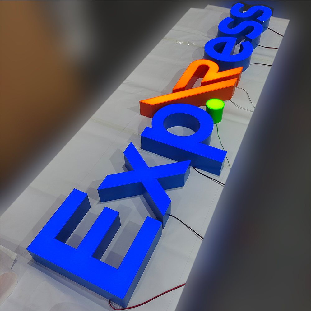 DINGYISIGN Factory Supply Rimless Wall Mounted Front Light Led Letters Custom Led Shop Sign Board