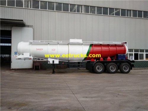 17Cbm Tri-axle H2SO4 หางเทรลเลอร์ขนย้าย