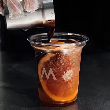 Logo Printed PET Disposable Drink Lid Plastic Cup