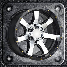 Machine thick spokes silver caps alloy wheels