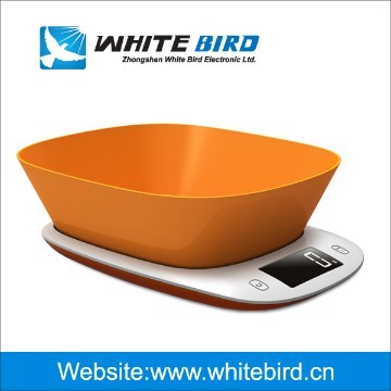 kitchen plastic scale with bowl