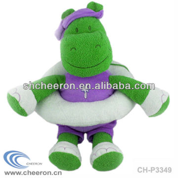 Green hippo plush toy baby toy