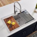 Ledge Multifunction Hand Made Workstation Sink Topmount