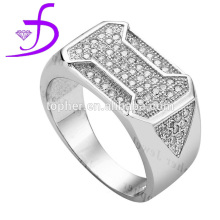 Men's fashion jewelry endless charm cubic zirconia ring gay men ring