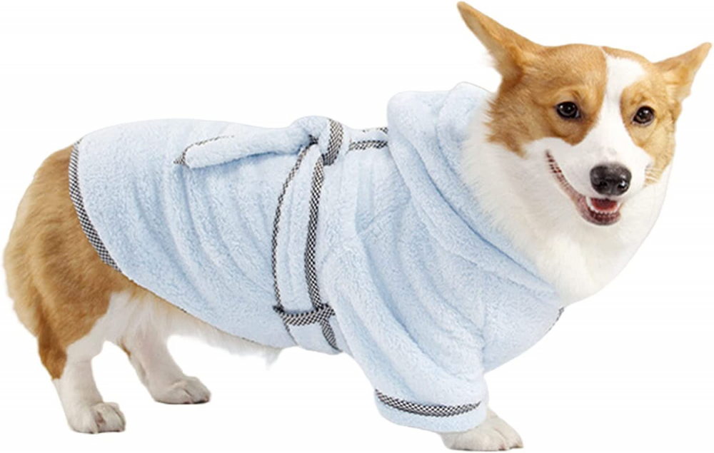 Dog Bathrobe Soft Warm Pajamas Double-Sided Adjustable