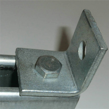 Stamping connection strap angle bracing