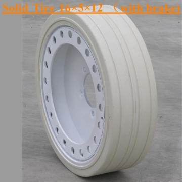 Solid Tires 16×5×12 (With brake) White