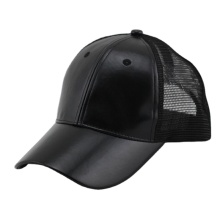 Black Men Blank Leather Baseball Cap