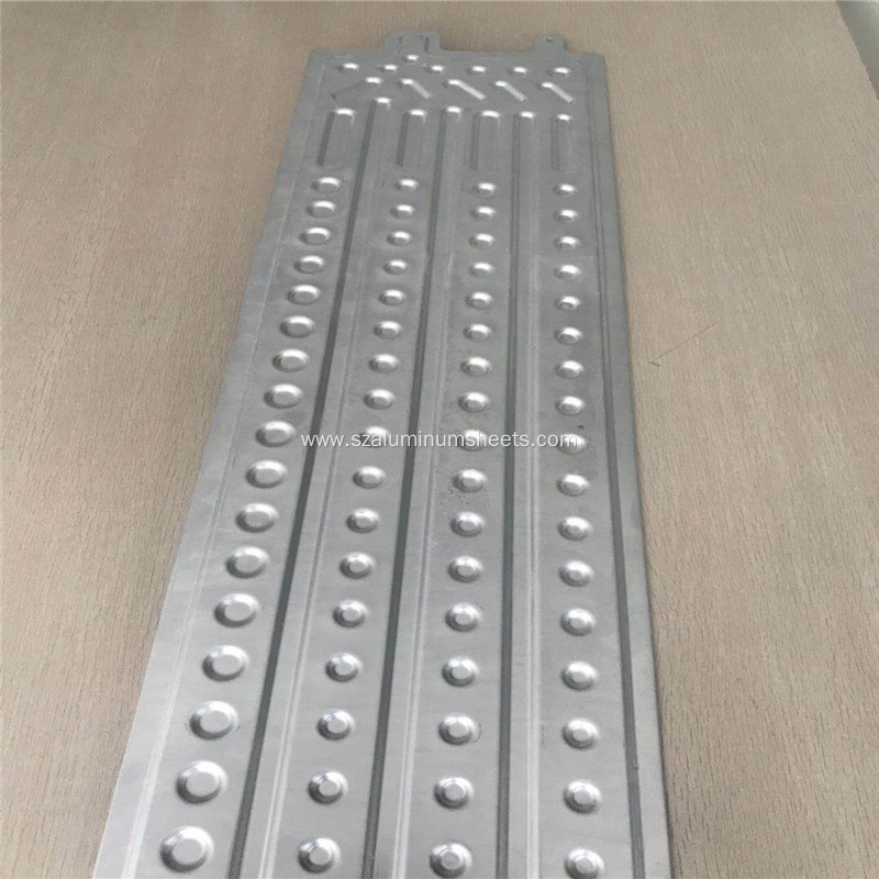 aluminum coolant liquid plate for vehicle battery