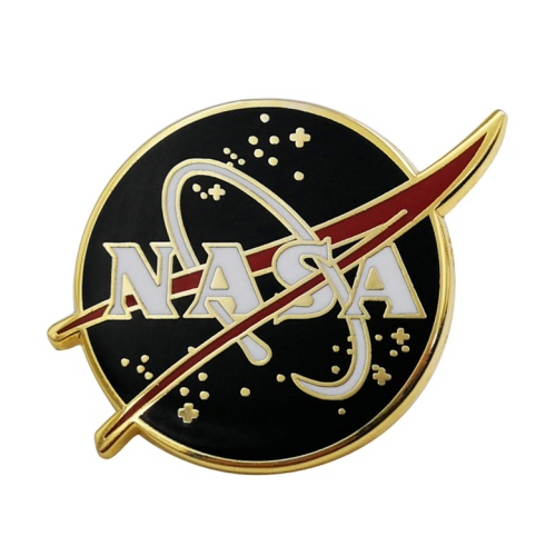 Insignia de pin de esmalte duro personalizado motivacional de la NASA