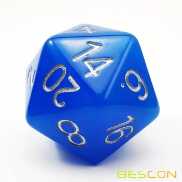 China Bescon Jumbo Glowing D 38mm Big Size Seiten Wurfel Blau Glow In Dark Big Faces Cube 1 5 Zoll Hersteller